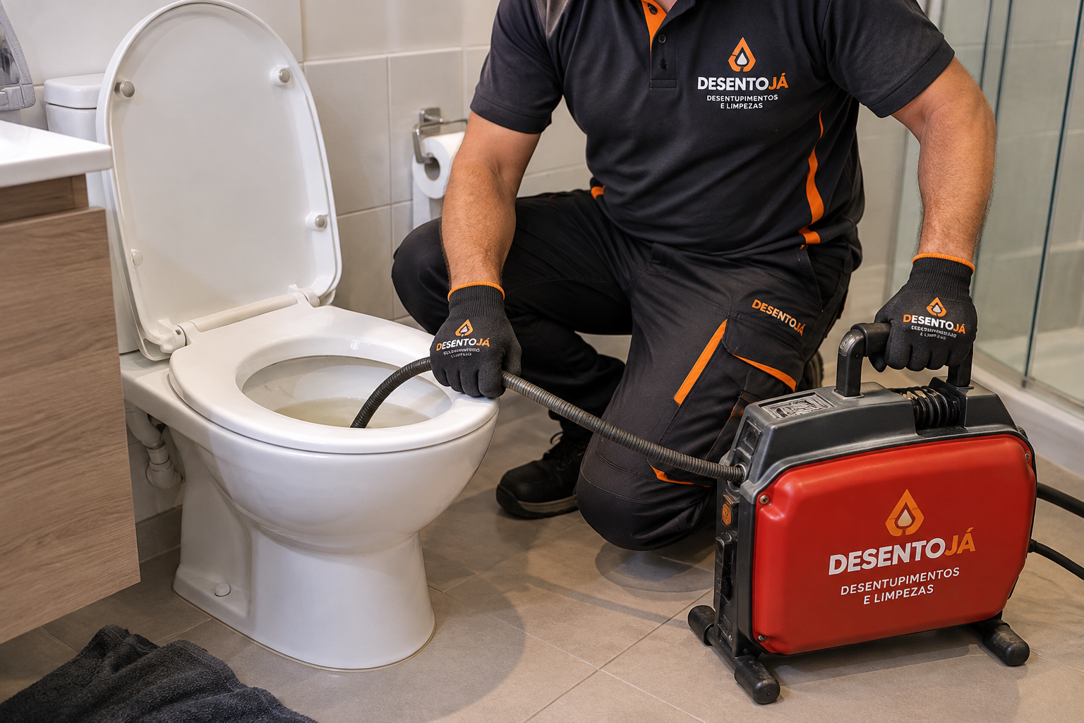 Técnico DesentoJá a intervir numa casa de banho